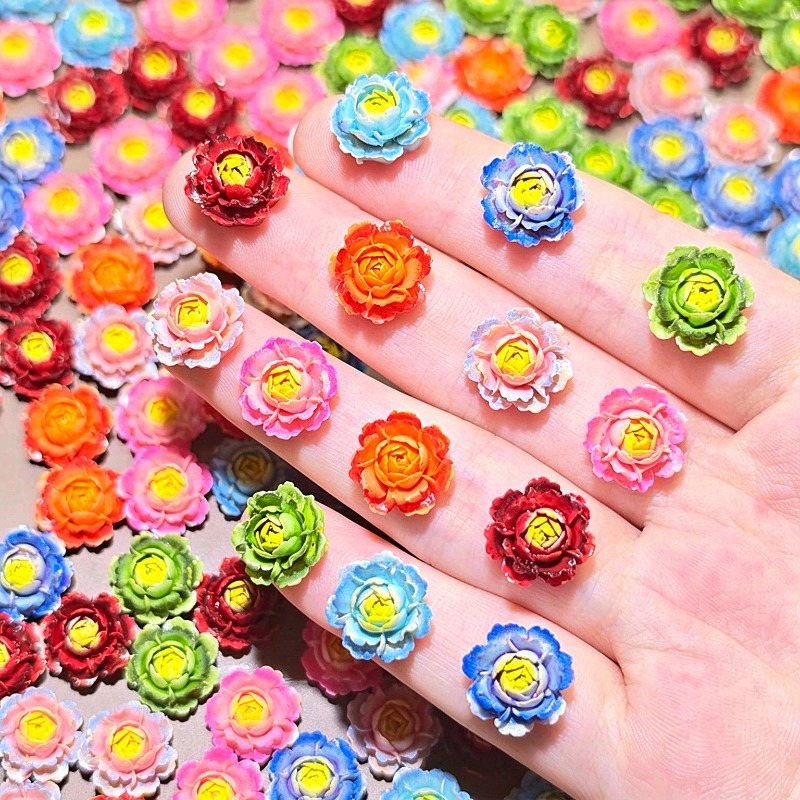 50pcs Mixed Color 3D Resin Ros - Resin Art Rose recension och pris