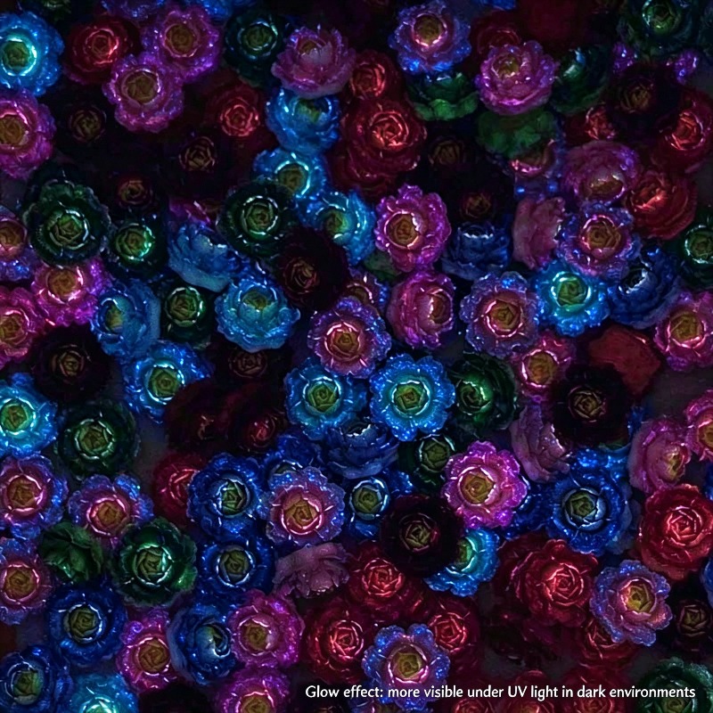 50pcs Mixed Color 3D Resin Ros - Resin Art Rose recension och pris